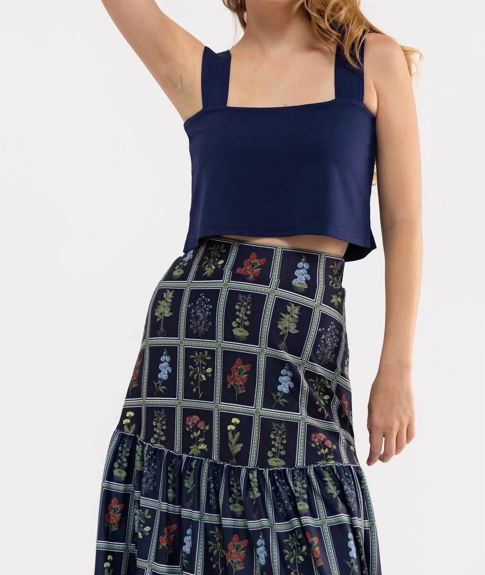NEW SMITH & QUINN shelly ponte crop top in navy